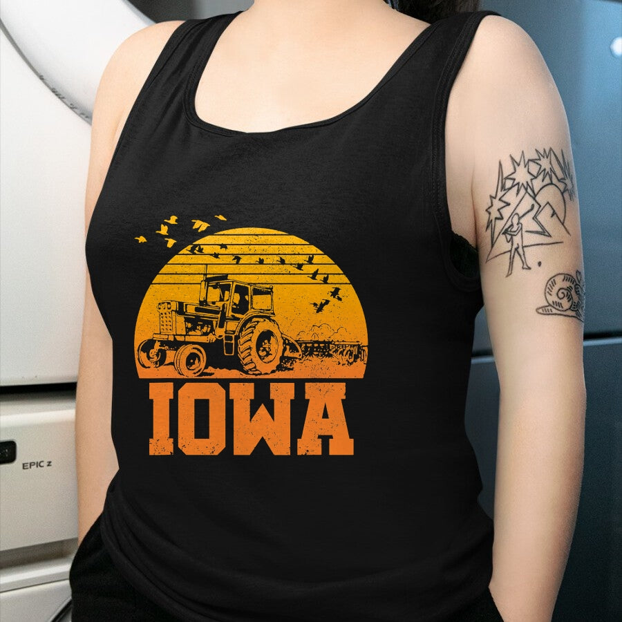 Best Farmer Life Shirt, Funny Farmer UnisexT-Shirt/Hoodie/Sweatshirt HLT00 - Iowa T-Shirt - Vintage Retro Tractor Farmer Shirt Gift T-Shirt