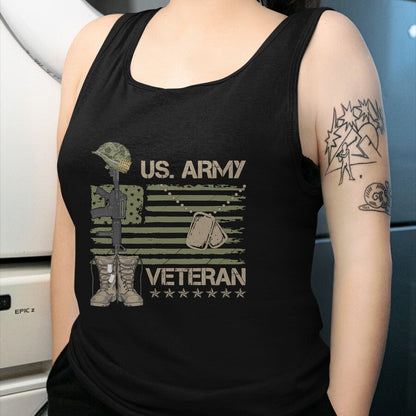 Proud Veteran Shirt, Funny Veteran UnisexT-Shirt/Hoodie/Sweatshirt HLT00 - U.S. Army Veteran Flag Patriotic Shirts for Men and Women Memorial Day Tees T Shirts