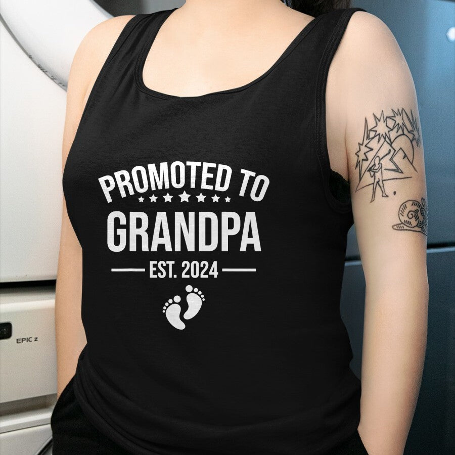 Best Grandpa Shirt, Proud Grandpa Unisex T-Shirt/Hoodie/Sweatshirt HLT00 - 1st Time Grandpa EST 2024 New First Grandpa 2024 T-Shirt