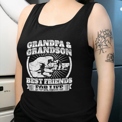 Best Grandpa Shirt, Proud Grandpa Unisex T-Shirt/Hoodie/Sweatshirt HLT00 - Grandpa And Grandson Gift Family Shirt Grandad Fist Bump Tee T-Shirt