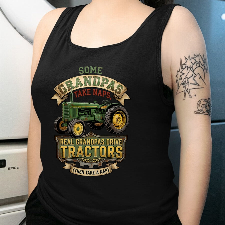 Best Farmer Life Shirt, Funny Farmer UnisexT-Shirt/Hoodie/Sweatshirt HLT00 - Farmer Some Grandpas Take Naps Cool Grandpas Drive Tractor T-Shirt (2)