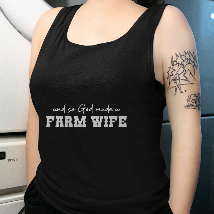 Best Farmer Life Shirt, Funny Farmer UnisexT-Shirt/Hoodie/Sweatshirt HLT00 - and So God Made A Farm Wife Women Girl Funny Farmer T-Shirt
