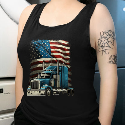 Best Truck Driver Life Shirt, Funny Trucker UnisexT-Shirt/Hoodie/Sweatshirt HLT00 - Trucker US American Flag For Patriotic Truck Driver T-Shirt