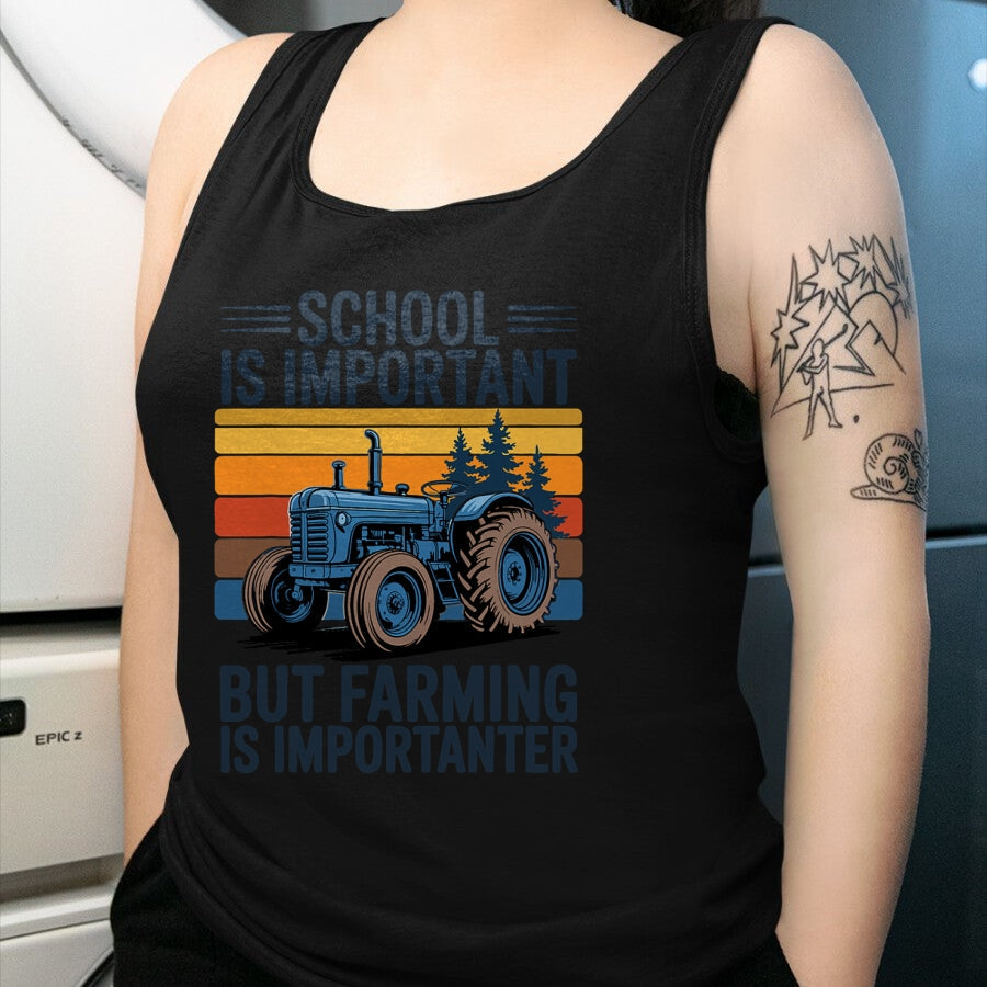 Best Farmer Life Shirt, Funny Farmer UnisexT-Shirt/Hoodie/Sweatshirt HLT00 - Farm Shirt But Farming is Importanter Farmer Tractor Farming T-Shirt