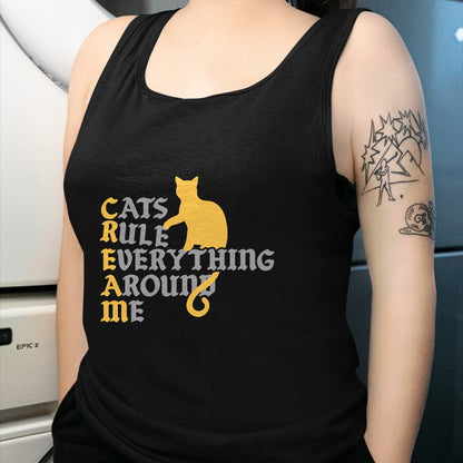 Cat Love Shirt, Funny Cat Lover Gift UnisexT-Shirt/Hoodie/Sweatshirt HLT00 - Cats Rule Everything Around Me Cat Daddy Vintage T-Shirt