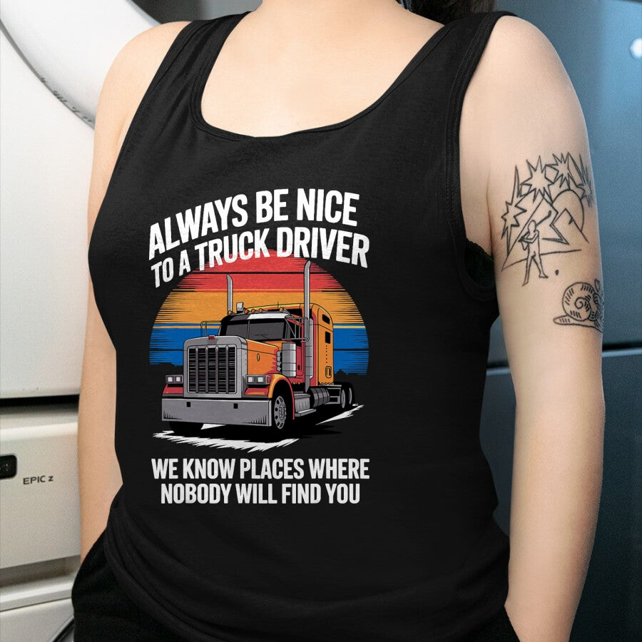 Best Truck Driver Life Shirt, Funny Trucker UnisexT-Shirt/Hoodie/Sweatshirt HLT00 - Best Truck Driver Art for Men Dad Women Trucking CDL Trucker T-Shirt (1)