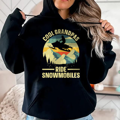 Best Grandpa Shirt, Proud Grandpa Unisex T-Shirt/Hoodie/Sweatshirt HLT00 - Cool Snowmobile Art For Men Grandpa Snowmobiling Snowmobile T-Shirt