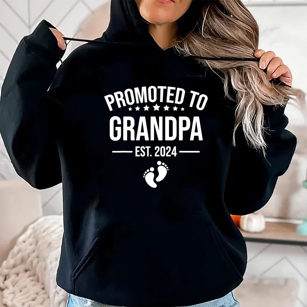 Best Grandpa Shirt, Proud Grandpa Unisex T-Shirt/Hoodie/Sweatshirt HLT00 - 1st Time Grandpa EST 2024 New First Grandpa 2024 T-Shirt