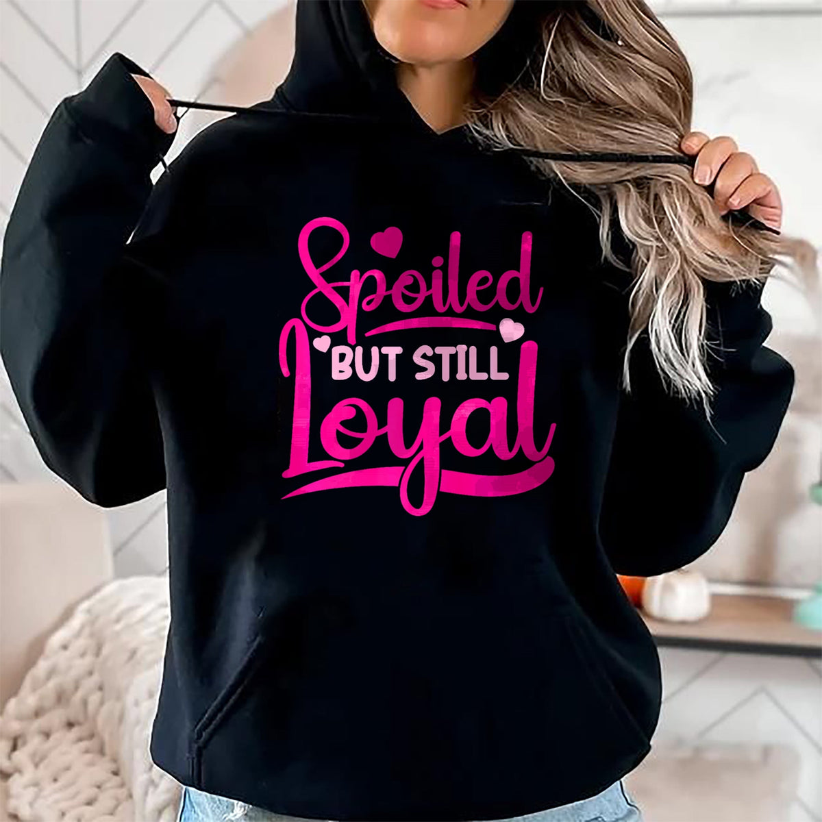 Best Wife Shirt, Wife and Husband Unisex T-Shirt/Hoodie/Sweatshirt HLT00 - Gift for wife T shirt, spoiled wife   Spoiled Wife Spoiled But Still Loyal Premium T-Shirt (1)