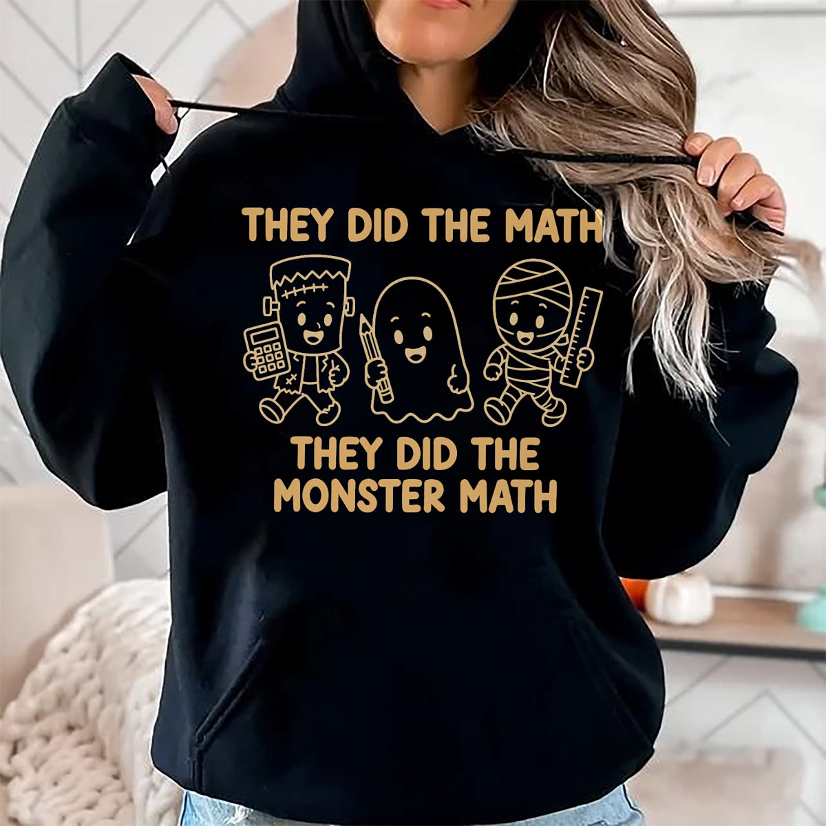 Best Teacher Shirt, Funny Teacher UnisexT-Shirt/Hoodie/Sweatshirt HLT00 - Cute Funny They Did The Monster Math Teachers Halloween T-Shirt (3)