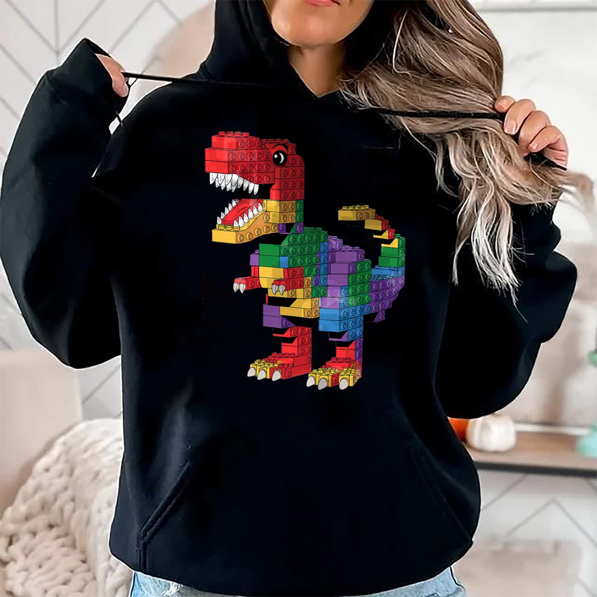 Best Dinosaur Lover Shirt, Funny Dinosaur UnisexT-Shirt/Hoodie/Sweatshirt HLT00 - Master Builder Men Boys Kids Building Bricks Dinosaur T-Rex T-Shirt