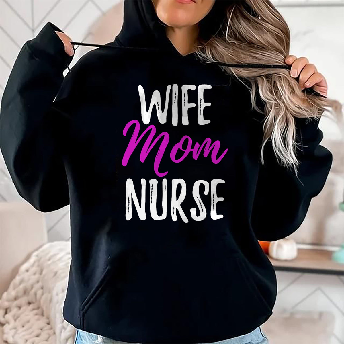 Funny Nurse Shirt, Nurse Unisex T-Shirt/Hoodie/Sweatshirt HLT00 - Wife Mom Nurse T-Shirt Funny Nurse Mom Gift Shirt T-Shirt