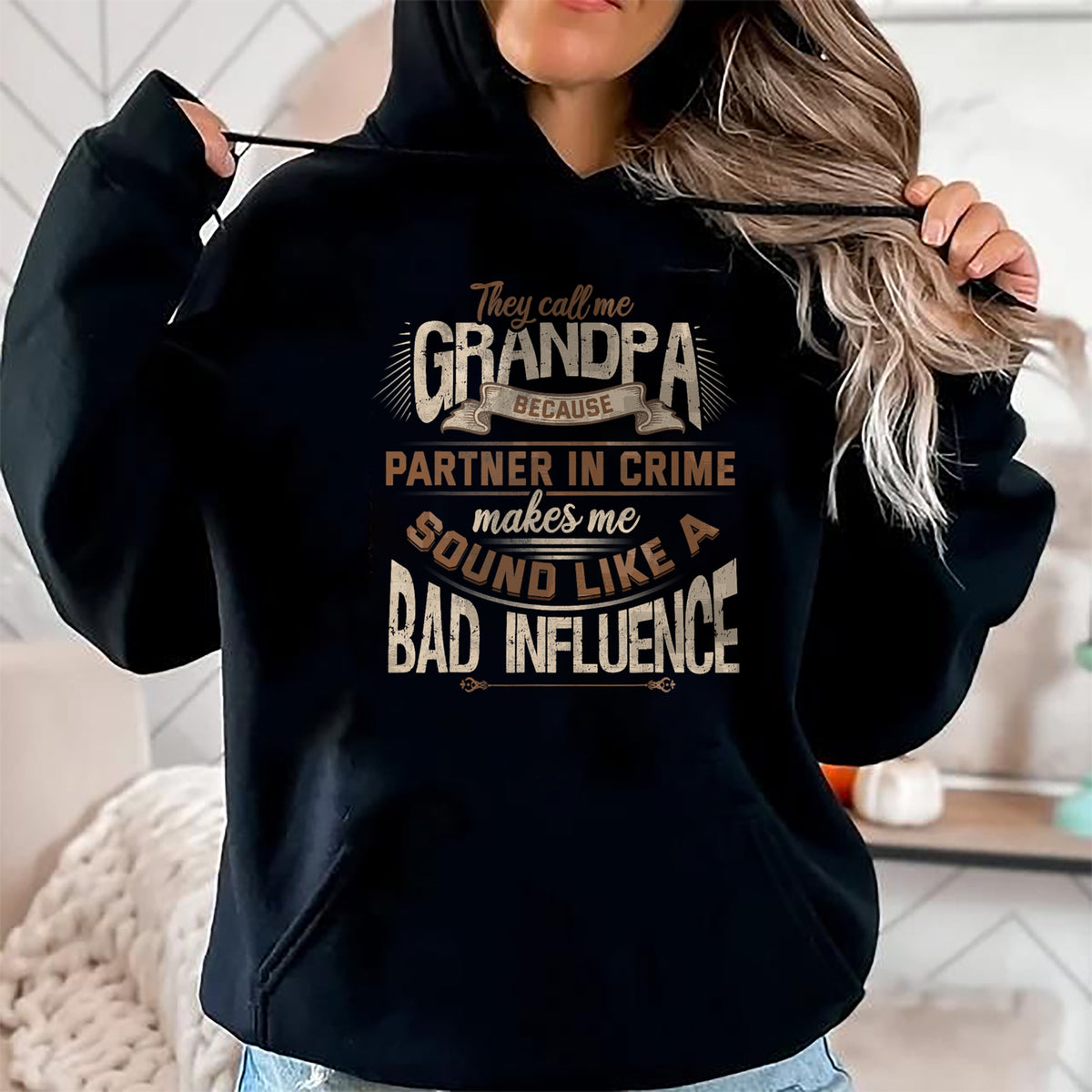 Best Grandpa Shirt, Proud Grandpa Unisex T-Shirt/Hoodie/Sweatshirt HLT00 - Funny Grandpa, Partner in Crime Phrase, Granddad Humor T-Shirt (1)