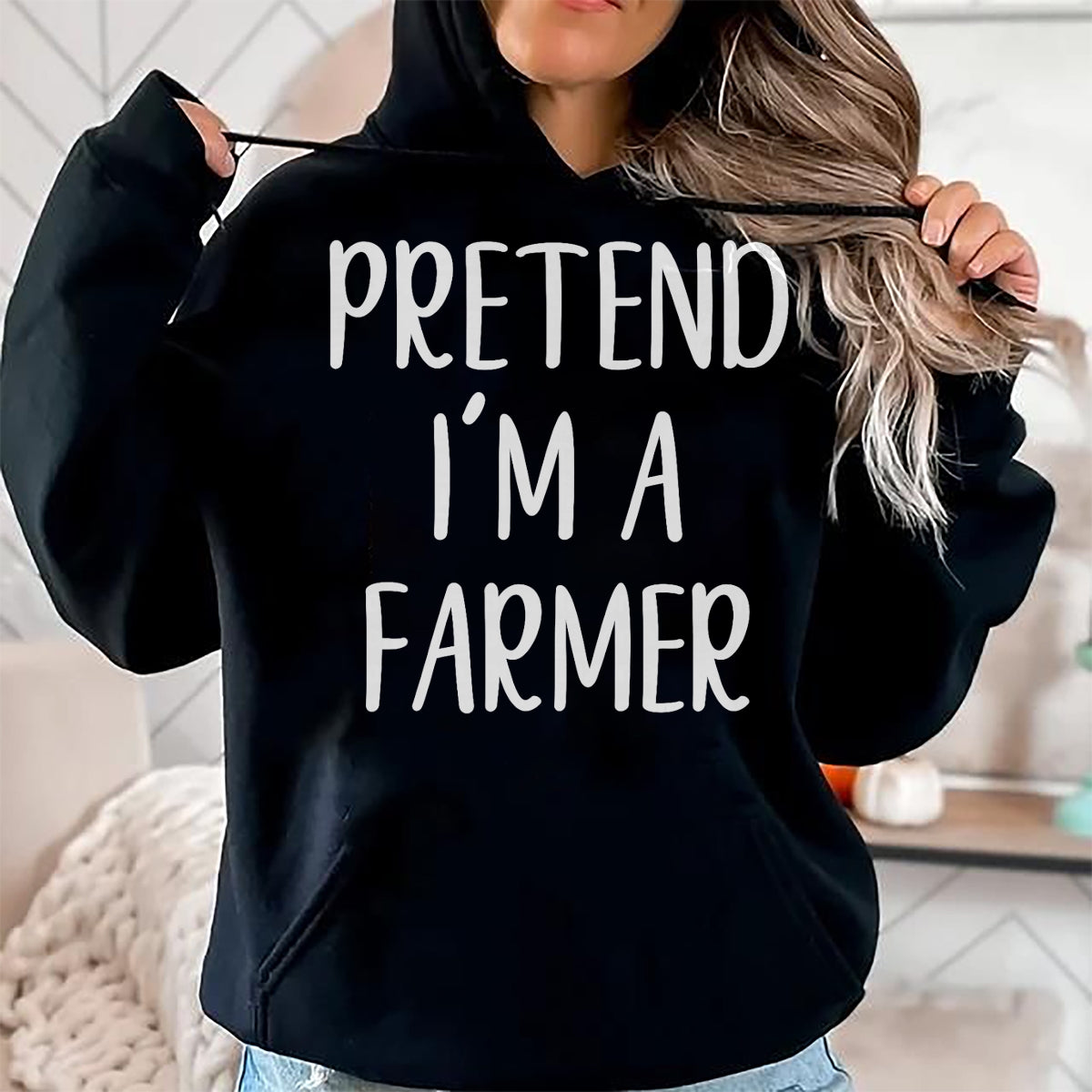 Best Farmer Life Shirt, Funny Farmer UnisexT-Shirt/Hoodie/Sweatshirt HLT00 - Pretend I'm A Farmer Costume Halloween Funny Easy Adult Kid T-Shirt