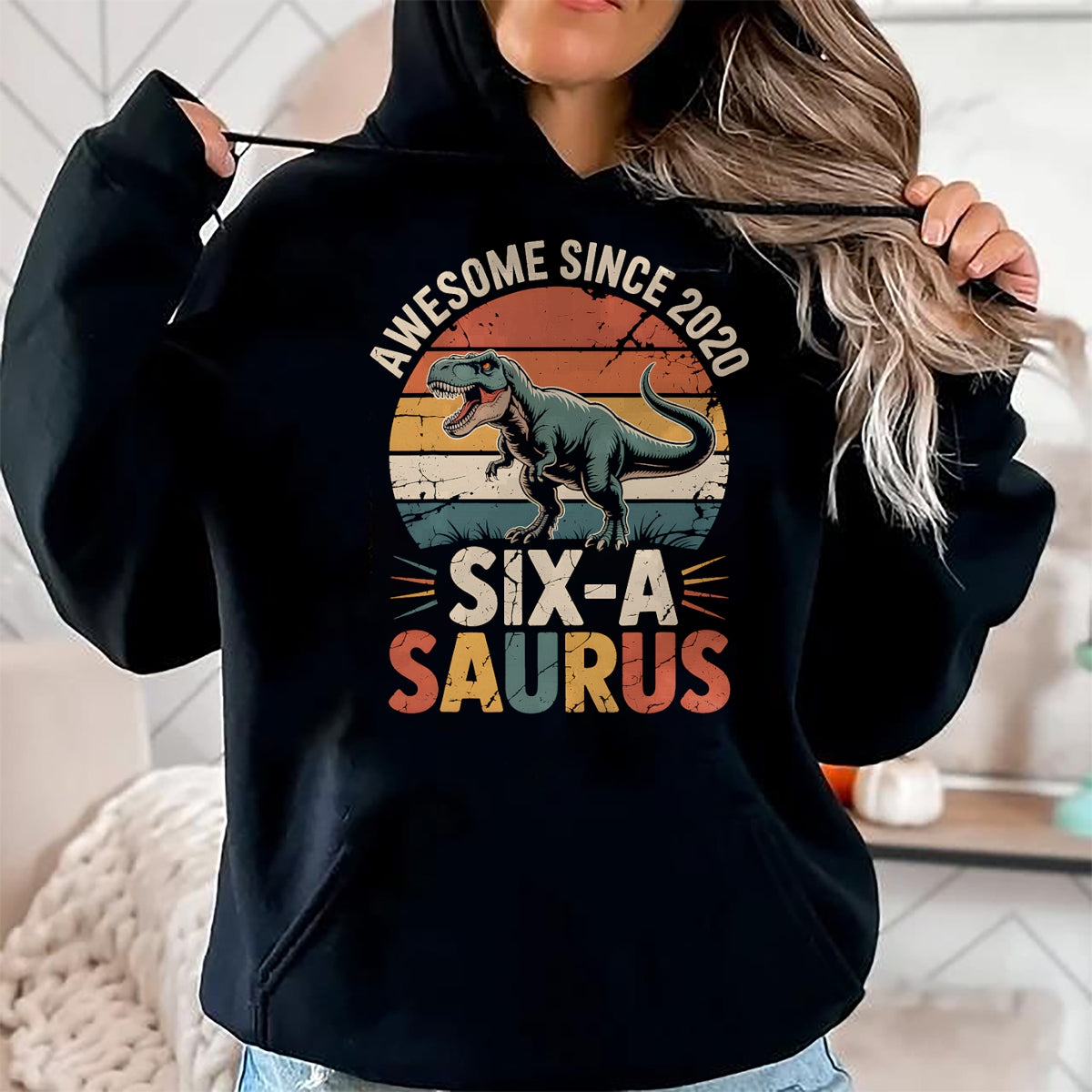 Best Dinosaur Lover Shirt, Funny Dinosaur UnisexT-Shirt/Hoodie/Sweatshirt HLT00 - 6 Year Old Dinosaur 6th Birthday Gift Trex Dino Six Saurus T-Shirt