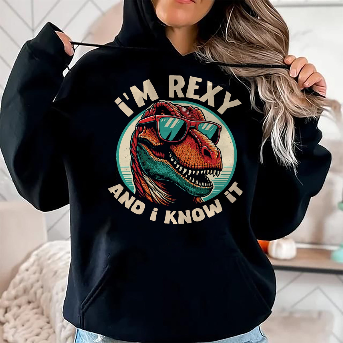 Best Dinosaur Lover Shirt, Funny Dinosaur UnisexT-Shirt/Hoodie/Sweatshirt HLT00 - I_m Rexy And I Know It T-Rex Funny Dinosaur Lover T-Shirt