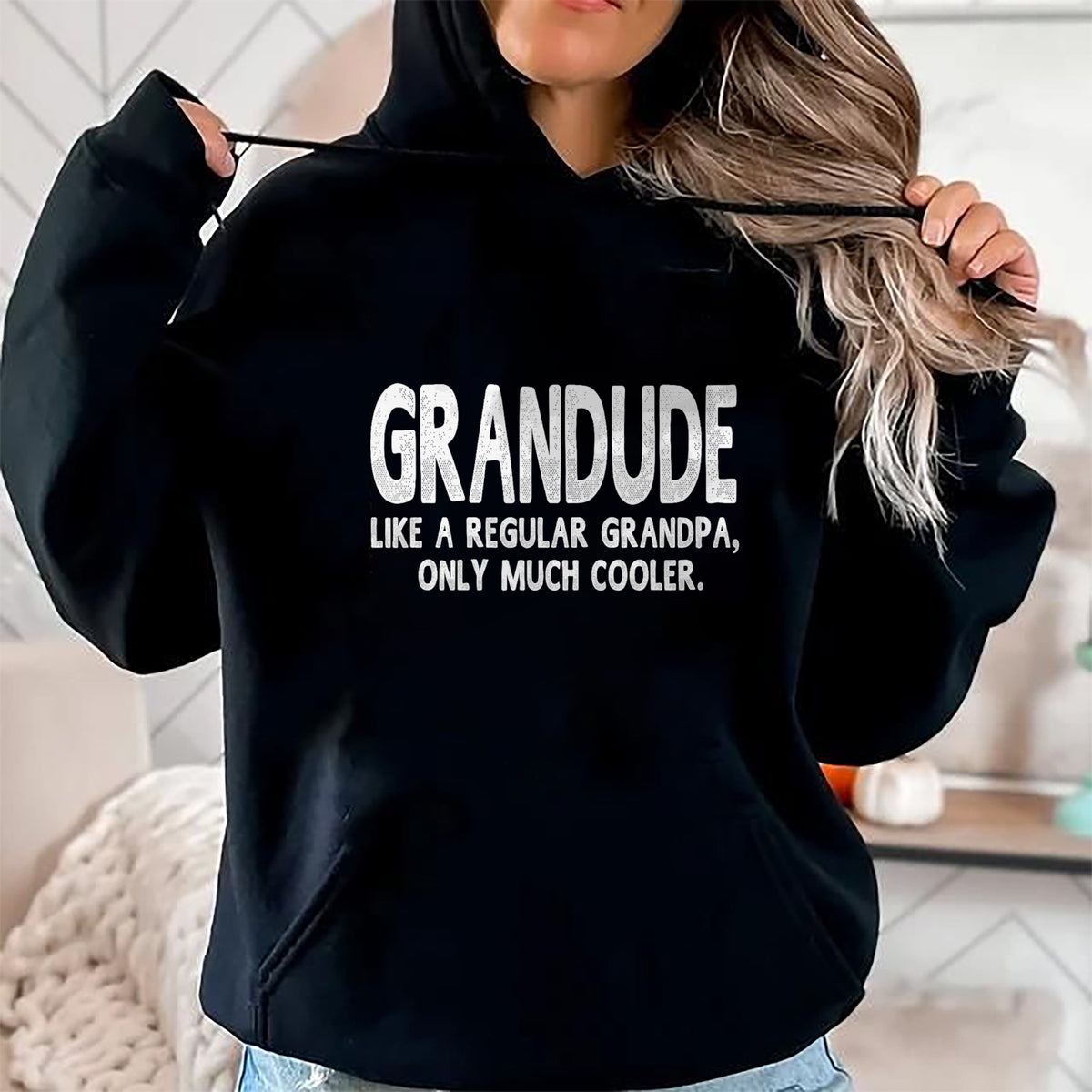 Best Grandpa Shirt, Proud Grandpa Unisex T-Shirt/Hoodie/Sweatshirt HLT00 - Grandude Definition Like Regular Grandpa Only Cooler Funny T-Shirt