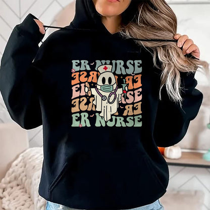 Funny Nurse Shirt, Nurse Unisex T-Shirt/Hoodie/Sweatshirt HLT00 - Groovy Emergency Room Nurse Funny Halloween Costume ER Nurse T-Shirt