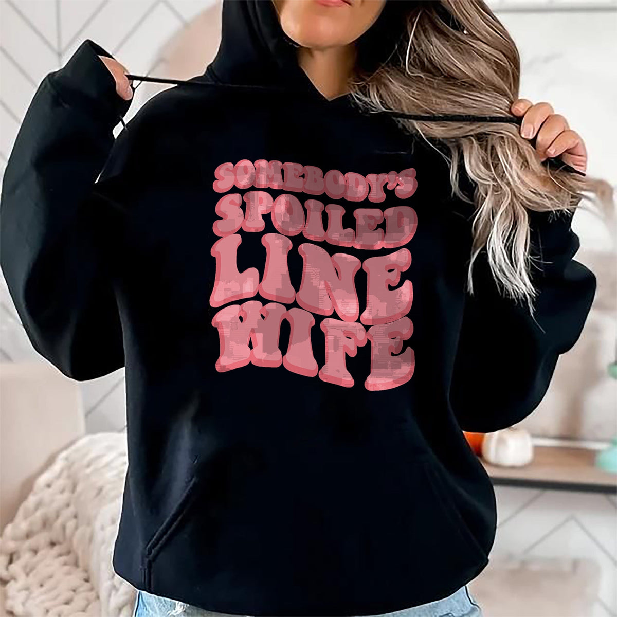 Best Wife Shirt, Wife and Husband Unisex T-Shirt/Hoodie/Sweatshirt HLT00 - Gift for wife T shirt, spoiled wife   Someone's Spoiled Line Wife - Lineman's Wife - Journeyman T-Sh