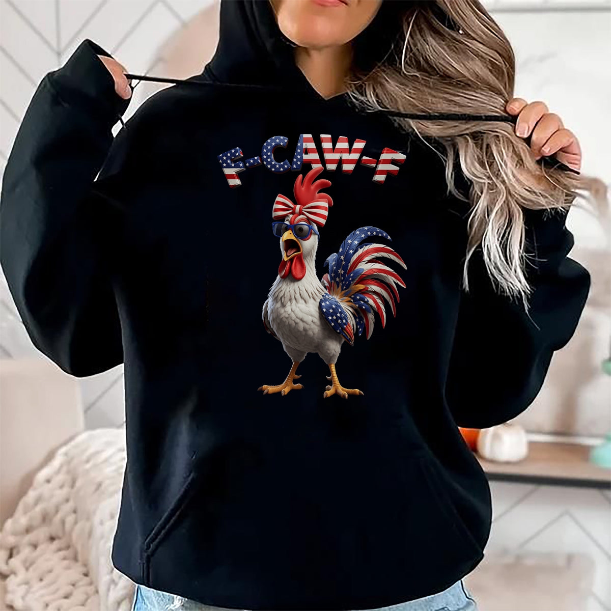 Best Farmer Life Shirt, Funny Farmer UnisexT-Shirt/Hoodie/Sweatshirt HLT00 - F Caw F Rooster 4th of July American Flag Fawk Chicken Humor T-Shirt