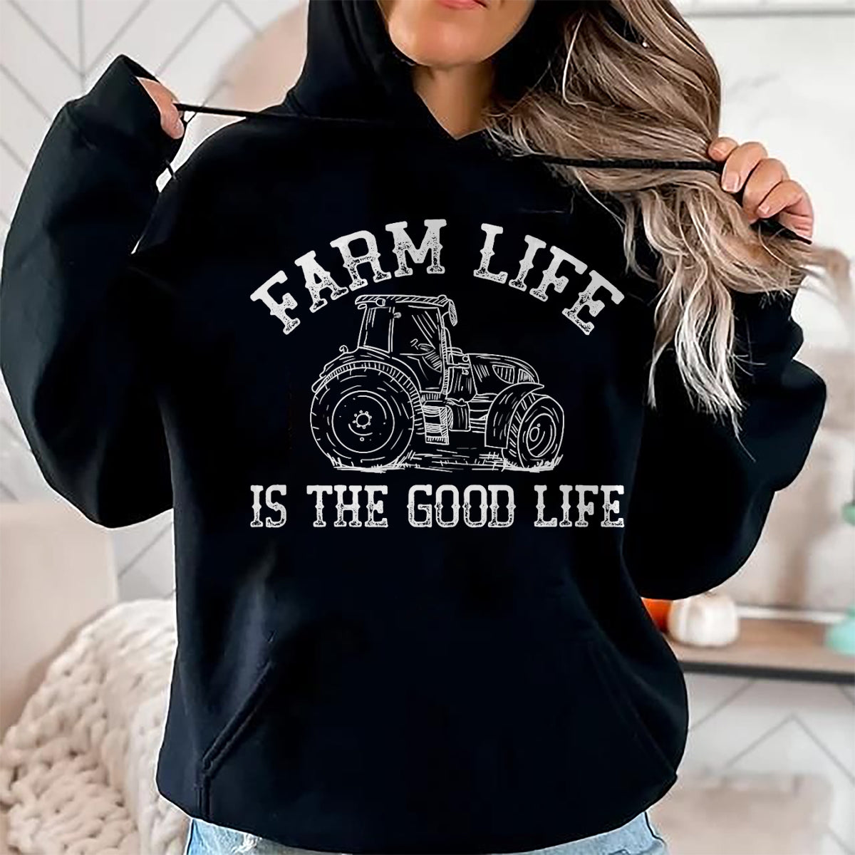 Best Farmer Life Shirt, Funny Farmer UnisexT-Shirt/Hoodie/Sweatshirt HLT00 - Farm Life is The Good Life Tractor T-Shirt