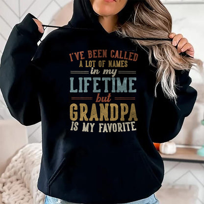 Best Grandpa Shirt, Proud Grandpa Unisex T-Shirt/Hoodie/Sweatshirt HLT00 - Grandpa Is My Favorite Name - Father's Day Grandpa T-Shirt (1)