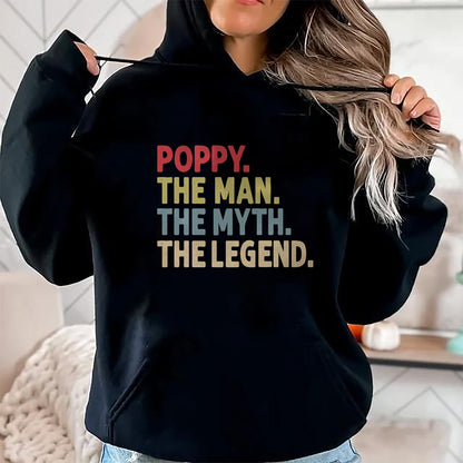 Best Grandpa Shirt, Proud Grandpa Unisex T-Shirt/Hoodie/Sweatshirt HLT00 - Poppy The Man The Myth the Legend Funny Grandpa Gift T-Shirt