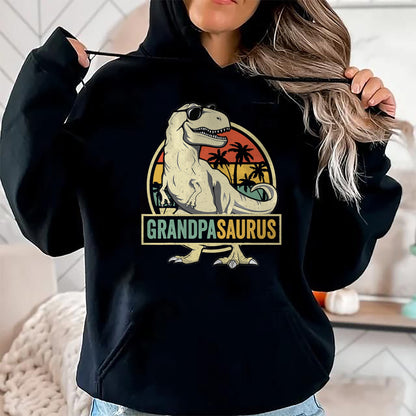 Best Grandpa Shirt, Proud Grandpa Unisex T-Shirt/Hoodie/Sweatshirt HLT00 - Grandpasaurus T Rex Dinosaur Grandpa Saurus Family Matching T-Shirt (1)
