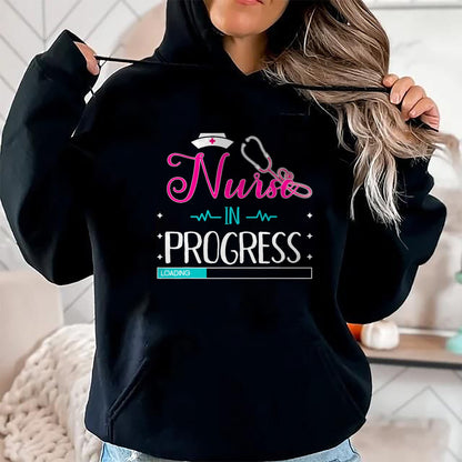 Funny Nurse Shirt, Nurse Unisex T-Shirt/Hoodie/Sweatshirt HLT00 - Nurse In Progress Loading Training Nursing Student T-Shirt