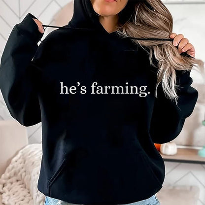 Best Farmer Life Shirt, Funny Farmer UnisexT-Shirt/Hoodie/Sweatshirt HLT00 - He's Farming Graphic Farmers Wife T-Shirt