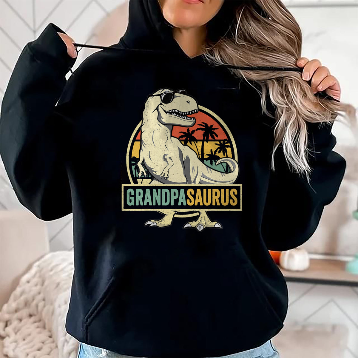 Best Grandpa Shirt, Proud Grandpa Unisex T-Shirt/Hoodie/Sweatshirt HLT00 - Grandpasaurus T Rex Dinosaur Grandpa Saurus Family Matching T-Shirt