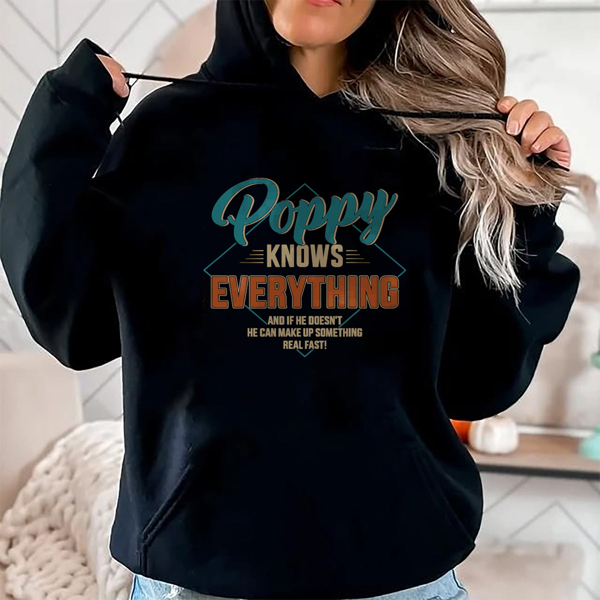 Best Grandpa Shirt, Proud Grandpa Unisex T-Shirt/Hoodie/Sweatshirt HLT00 - Funny poppy knows everything for grandpa and father's day T-Shirt (1)