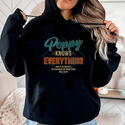 Best Grandpa Shirt, Proud Grandpa Unisex T-Shirt/Hoodie/Sweatshirt HLT00 - Funny poppy knows everything for grandpa and father's day T-Shirt (1)