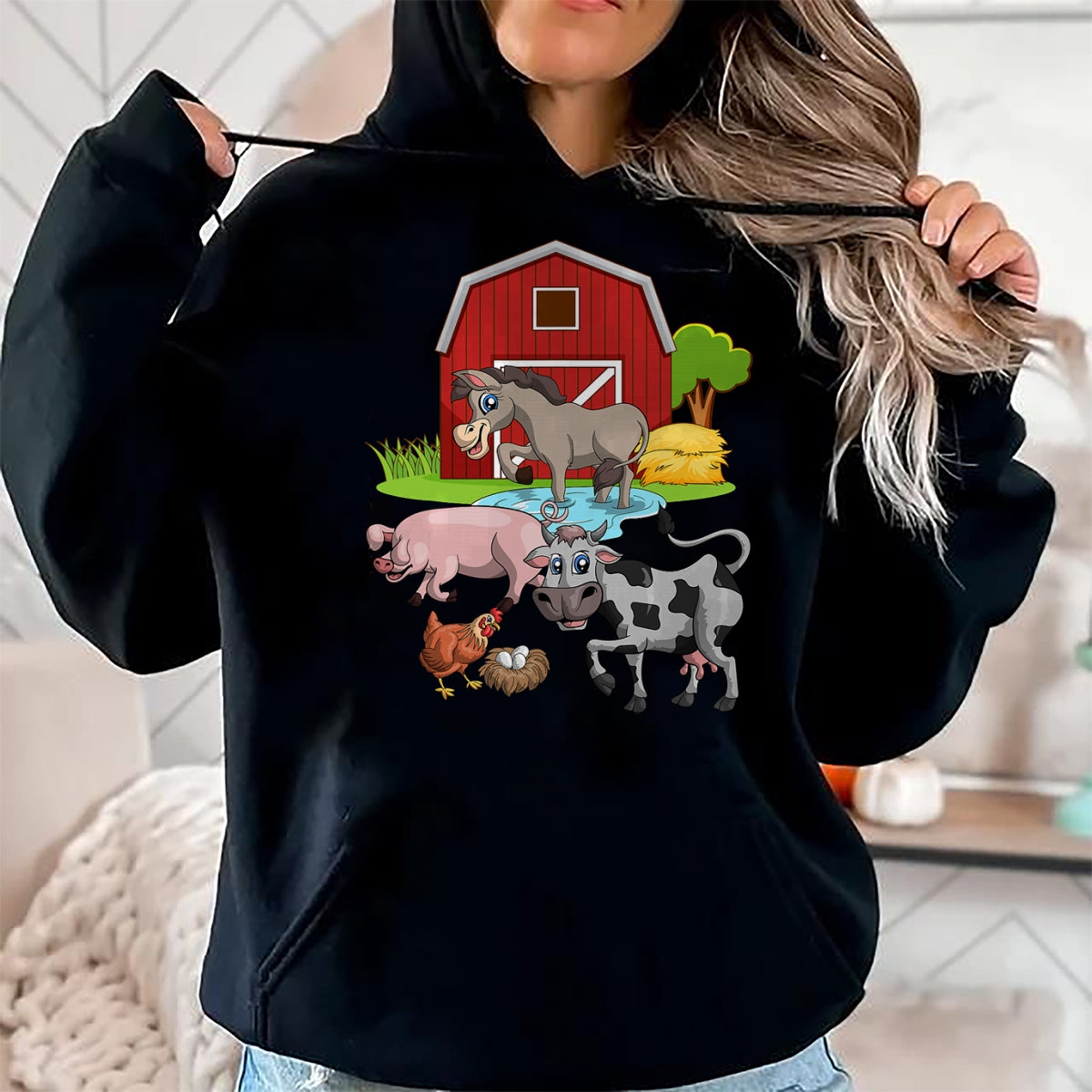 Best Farmer Life Shirt, Funny Farmer UnisexT-Shirt/Hoodie/Sweatshirt HLT00 - Donkey Pig Chicken Cow Agriculture Farm Animal T-Shirt