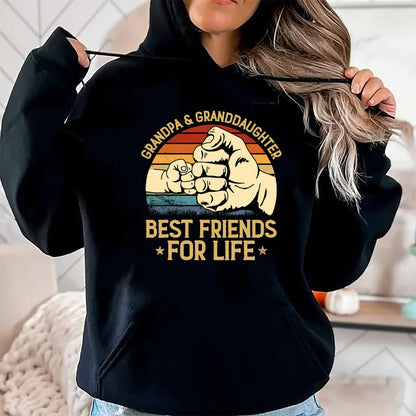 Best Grandpa Shirt, Proud Grandpa Unisex T-Shirt/Hoodie/Sweatshirt HLT00 - Grandpa Granddaughter Matching Family Shirt Fist Bump T-Shirt