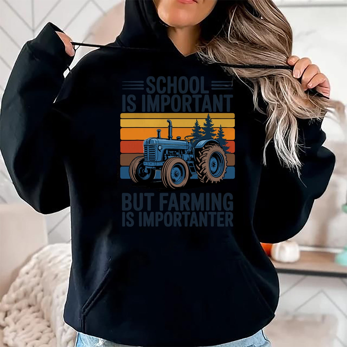 Best Farmer Life Shirt, Funny Farmer UnisexT-Shirt/Hoodie/Sweatshirt HLT00 - Farm Shirt But Farming is Importanter Farmer Tractor Farming T-Shirt