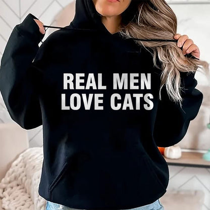 Cat Love Shirt, Funny Cat Lover Gift UnisexT-Shirt/Hoodie/Sweatshirt HLT00 - Real Men Love Cats T-Shirt, Men, Black, 3X-Large (1)