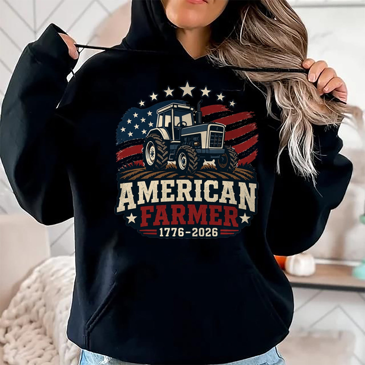 Best Farmer Life Shirt, Funny Farmer UnisexT-Shirt/Hoodie/Sweatshirt HLT00 - American Farmer 250 4th of July Tractor 1776 2026 T-Shirt