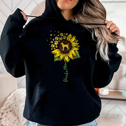 Dog Love Shirt, Dog Lover Gift T-Shirt/Hoodie/Sweatshirt HLT00 - Vizsla Mom Sunflower Vizsla Gifts Dog Mom Mama T-Shirt