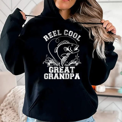 Best Grandpa Shirt, Proud Grandpa Unisex T-Shirt/Hoodie/Sweatshirt HLT00 - Reel cool great grandpa T-Shirt