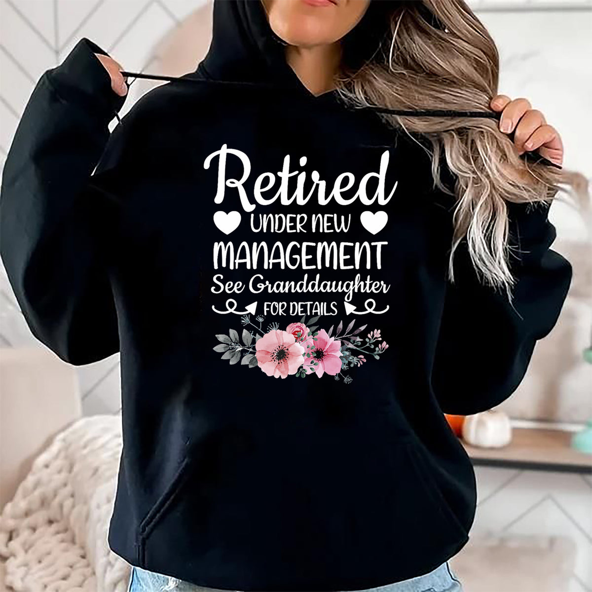 Best Grandpa Shirt, Proud Grandpa Unisex T-Shirt/Hoodie/Sweatshirt HLT00 - Retired Under New Management Granddaughter Grandma Grandpa T-Shirt (1)