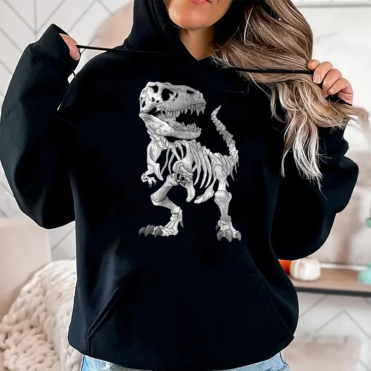 Best Dinosaur Lover Shirt, Funny Dinosaur UnisexT-Shirt/Hoodie/Sweatshirt HLT00 - T-Rex Skeleton Dino Bones Paleontologist Fossil Dinosaur T-Shirt, Men, Black, 3X-Large
