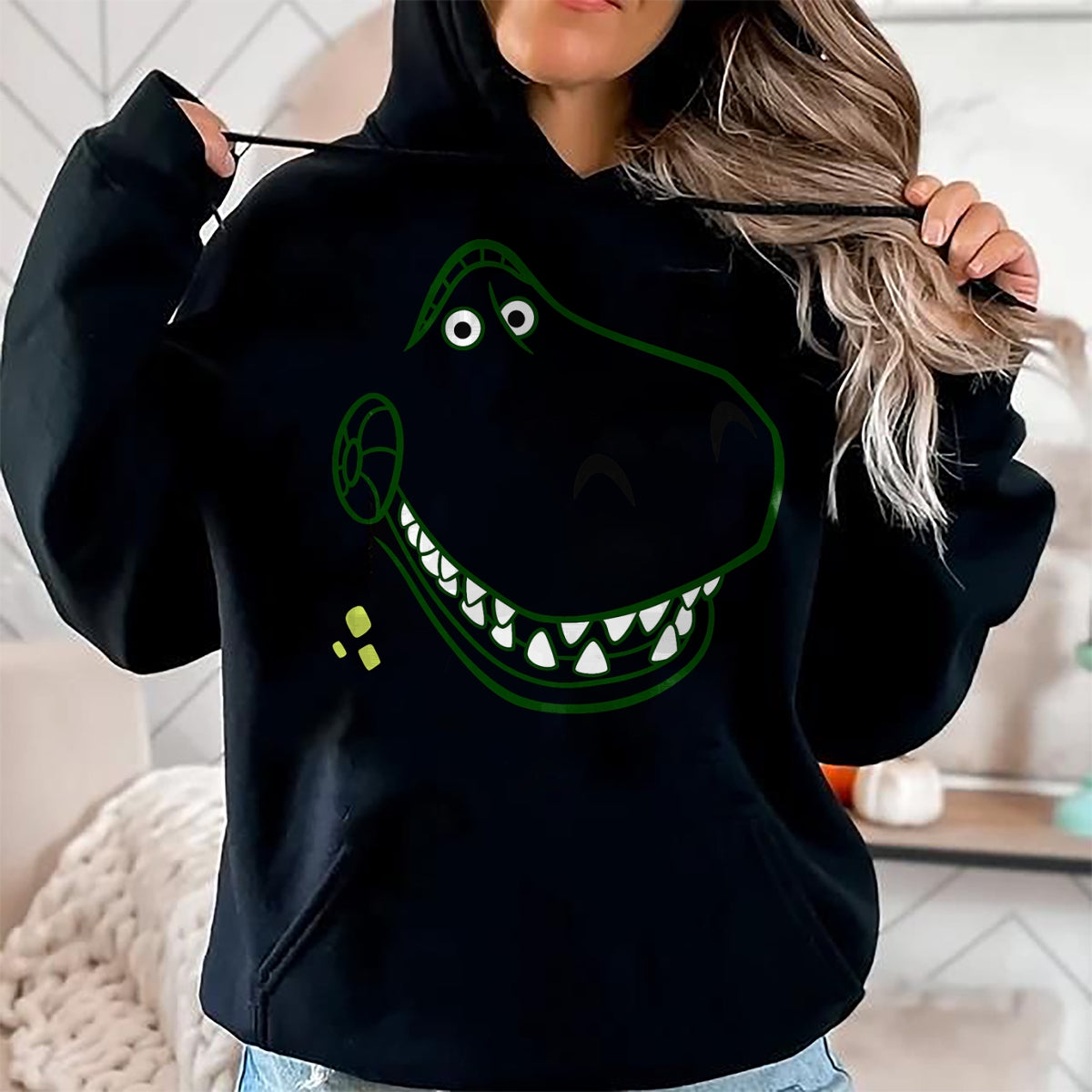 Best Dinosaur Lover Shirt, Funny Dinosaur UnisexT-Shirt/Hoodie/Sweatshirt HLT00 - E.T. Rex Funny Dinosaur Shirt T-Rex on Bike Over The Moon T-Shirt