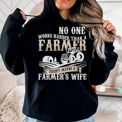 Best Farmer Life Shirt, Funny Farmer UnisexT-Shirt/Hoodie/Sweatshirt HLT00 - Funny No One Works Harder Than a Farmer Wife Tractor Farm T-Shirt
