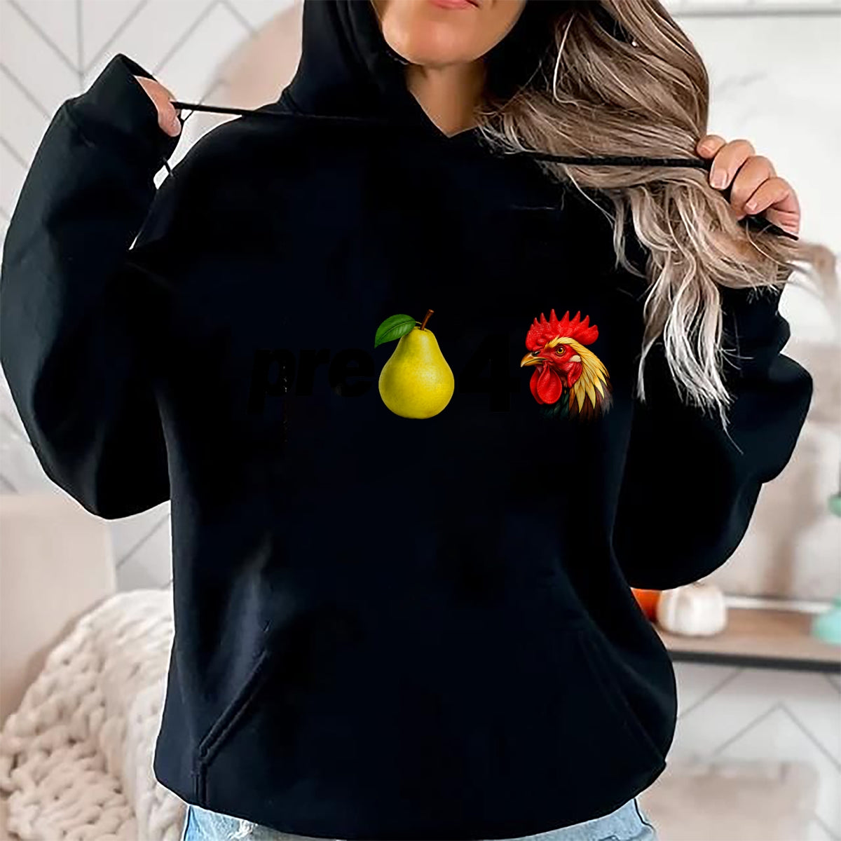 Best Farmer Life Shirt, Funny Farmer UnisexT-Shirt/Hoodie/Sweatshirt HLT00 - Pear Chicken Funny Food Pun Farm Animal Humor T-Shirt