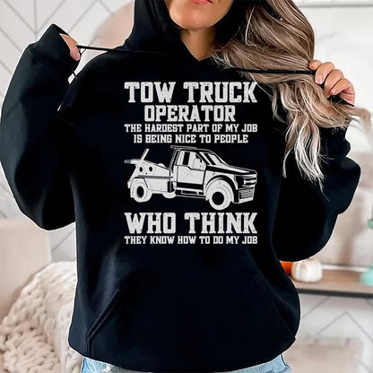 Best Truck Driver Life Shirt, Funny Trucker UnisexT-Shirt/Hoodie/Sweatshirt HLT00 - Funny Tow Truck Driver & Tow Operator Wrecker T-Shirt (1)