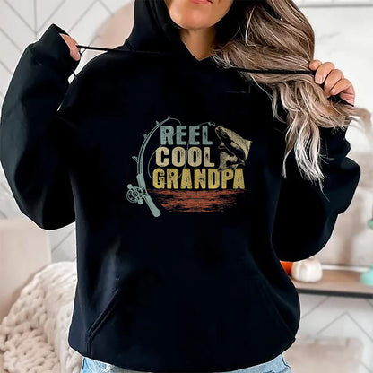 Best Grandpa Shirt, Proud Grandpa Unisex T-Shirt/Hoodie/Sweatshirt HLT00 -Funny Fishing Vintage Reel Cool Grandpa T-Shirt
