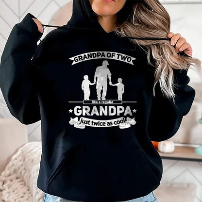 Best Grandpa Shirt, Proud Grandpa Unisex T-Shirt/Hoodie/Sweatshirt HLT00 - Grandpa of two Grandsons Grandpa Squared Grandpa of 2 Boys T-Shirt
