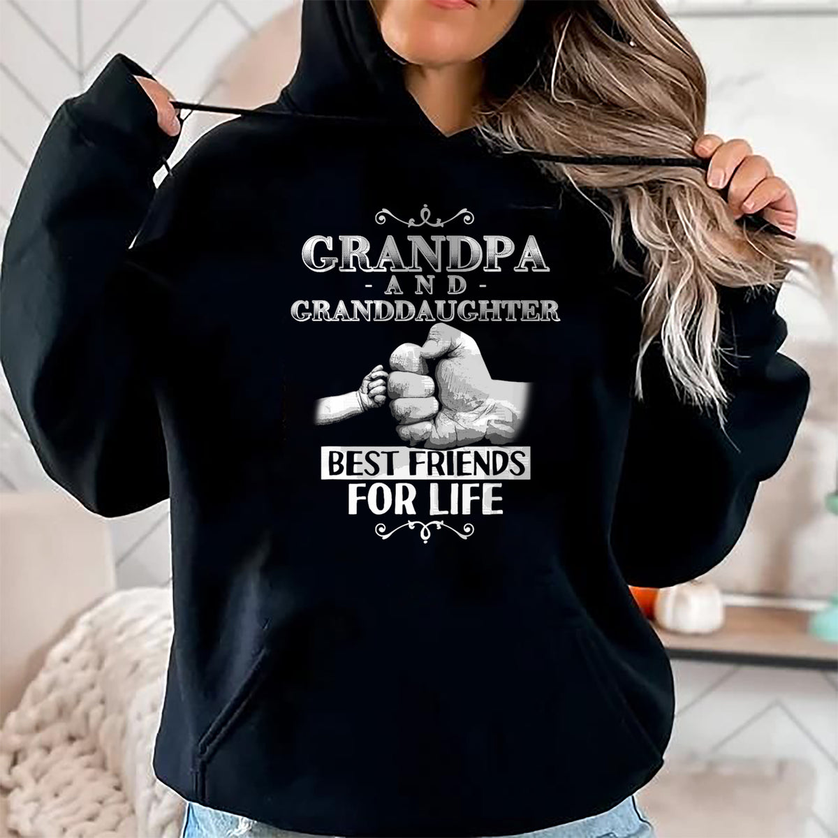 Best Grandpa Shirt, Proud Grandpa Unisex T-Shirt/Hoodie/Sweatshirt HLT00 - Grandpa and Granddaughter Best Friends For Life Matching T-Shirt T-Shirt (1)