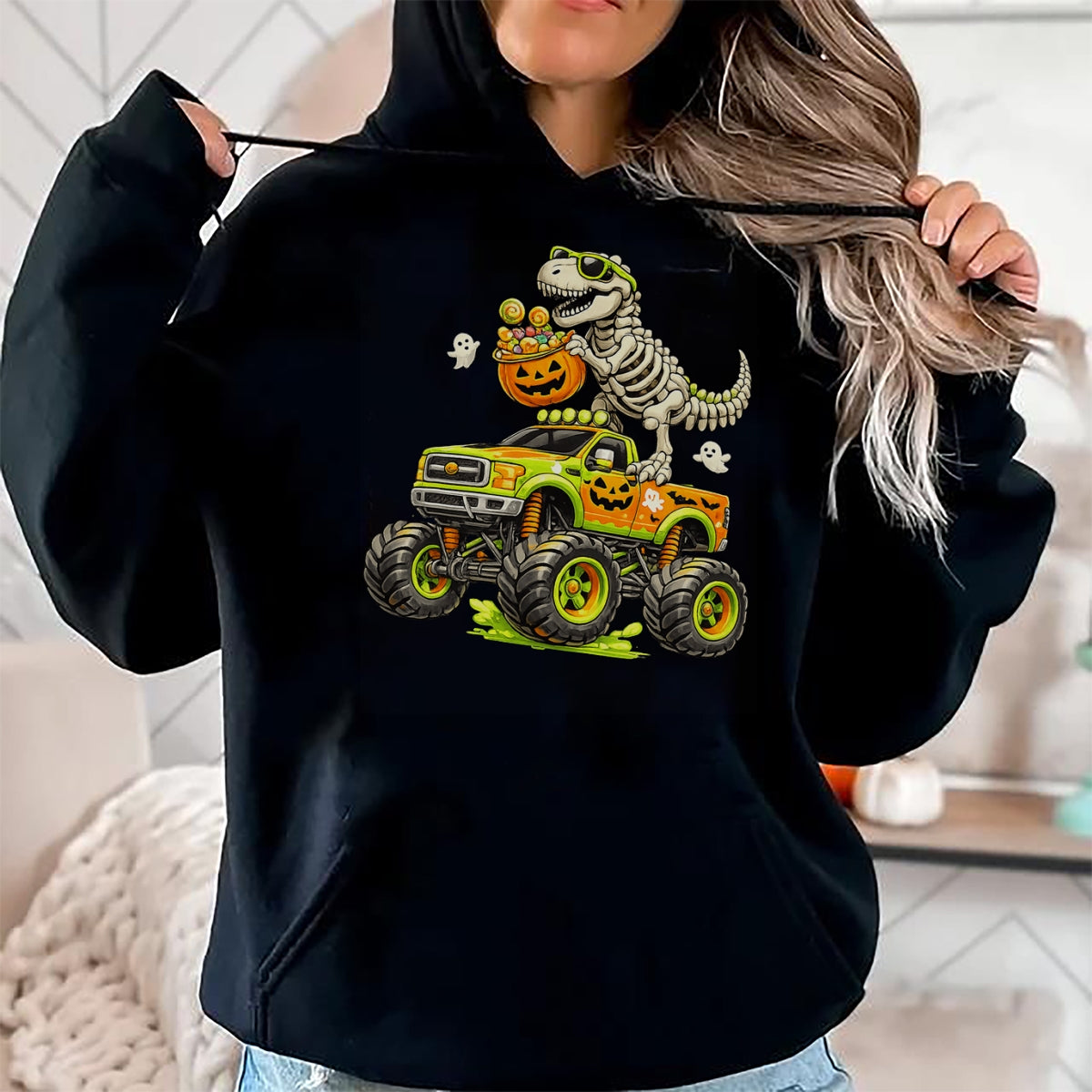 Best Dinosaur Lover Shirt, Funny Dinosaur UnisexT-Shirt/Hoodie/Sweatshirt HLT00 - Monster Truck Dinosaur Halloween Skeleton T-Rex Boys Kids T-Shirt